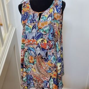 Colorful Paisley Floral Blouse